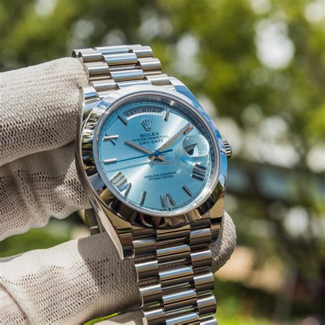 rolex day date platinum ice blue price|rolex day date platinum 40mm.